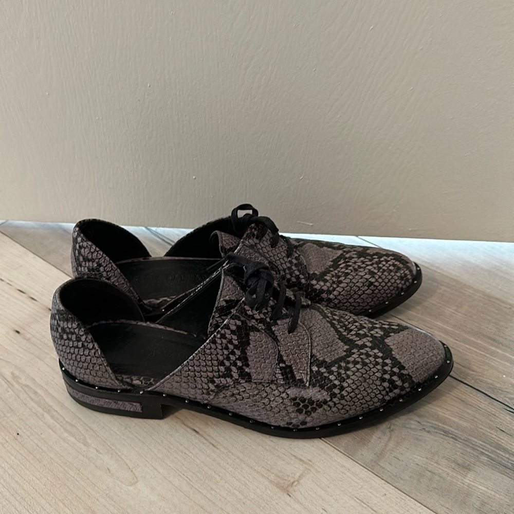 Freda Salvador Snake Print D’Orsay Flats 7.5